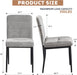 Dining Chairs Set of 4, Modern Upholstered Fabric Parsons Dining Room Chairs, Armless Kitchen Chairs with Metal Legs and Padded Seat for Living Room, Bedroom, Kitchen