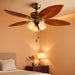 Exclusive 52 Inch Aged Brass Reversible Ceiling Fan