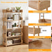 5 Tier Bookshelf, Free Standing Wooden Bookcase with Open Storage Shelves, Sturdy Shelf Organization Display Rack for Living Room, Bedroom, Home Office, Oak Color YD-BC006R