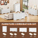 Dresser for Bedroom, 7 Drawer Dresser, White
