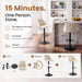Adjustable Upholstered Bar Stools Set of 3,360° Swivel Counter Height Chairs with Soft Cushioned Seat & Stable Metal Base for Kitchen Island,250 LBS Capacity,Easy Assembly,Beige