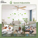 52 Inch Intelligent Ceiling Fan BluetoothEnabled Remote