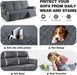 100% Waterproof Recliner Couch Covers, Recliner Sofa Covers with Leg Straps, 1-Piece Washable Reclining Sofa Cover with Pocket Couch Protector for Pets Kids(3 Seater, Dark Grey)
