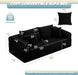 Three Seater Sofa Black Memory Foam SeamlessIntegration