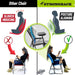 Folding Patio Chair - Ergonomic Design for Back Pain Relief