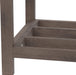 Gray Upholstered Vanity Stool With Linen Upholstery