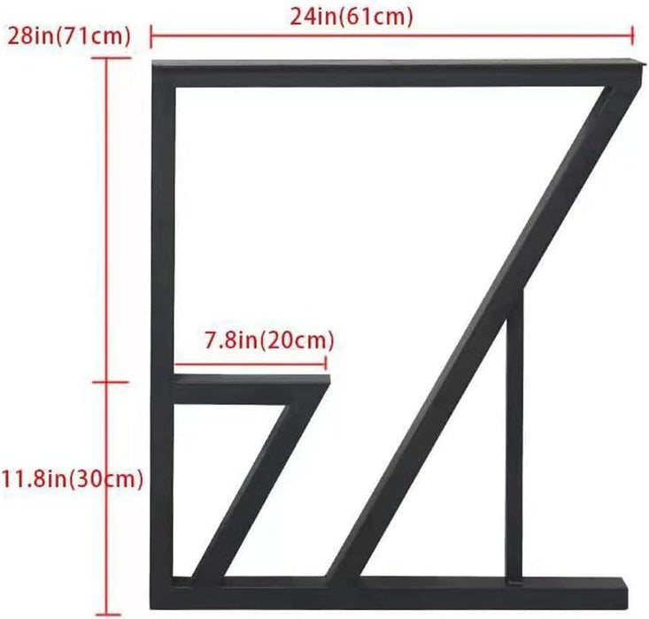 Black Iron Table Legs 28 Inches IndustrialStrength