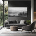 Grey Pictures Wall Decor Forest Artwork Mountain Canvas Painting Landscape Wall Art Prints for Living Room Bedroom Home Hanging Decor 24X48 Inch