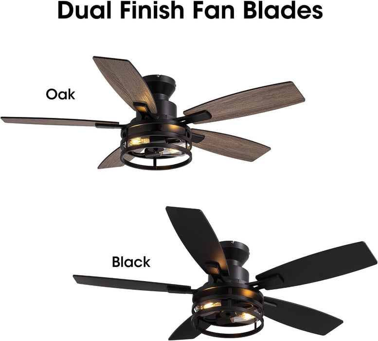 Industrial Black Ceiling Fan With Advanced Lighting