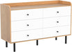 White Dresser with 6 Drawers for Bedroom