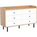 White Dresser with 6 Drawers for Bedroom