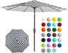 9FT Outdoor Patio Umbrella, Market Umbrella, Black & White Stripe