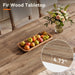 86.6-Inch Solid Wood Dining Table with Double Pedestal for Dining Room (Retro Brown)