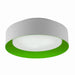 Lynch Metal Flush Mount Ceiling Light in White and Green