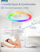 RGB Low Profile Ceiling Fans with Lights and Remote, 20 Inch Dimmable Modern Ceiling Fan(3000K-6000K), 6 Speed, Reversible, APP & Remote Control, Flush Mount Fan Light, White RGB Ceiling Fans