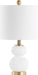 TwentyInch Shimmering White Brushed Brass Table Lamp