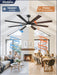 72 Inch Ceiling Fan Remote Dimmable Lighting Features