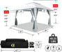 13X13 Pop up Gazebo, Canopy Tent, Gazebos on Clearance - Outdoor Gazebo for Backyard & Patio Furniture - Carpa Pop up Tent with Wheeled Sto-N-Go Cover Bag (White)