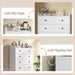 Tall 6 Drawer White Modern Dresser