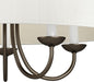 Five Light Chandelier Fixture White Textured Bronze