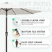10FT Patio Umbrellas Outdoor Table Umbrella with Push Button Tilt and Crank, Market Umbrella 8 Sturdy Ribs UV Protection Waterproof for Pool, Garden (White)