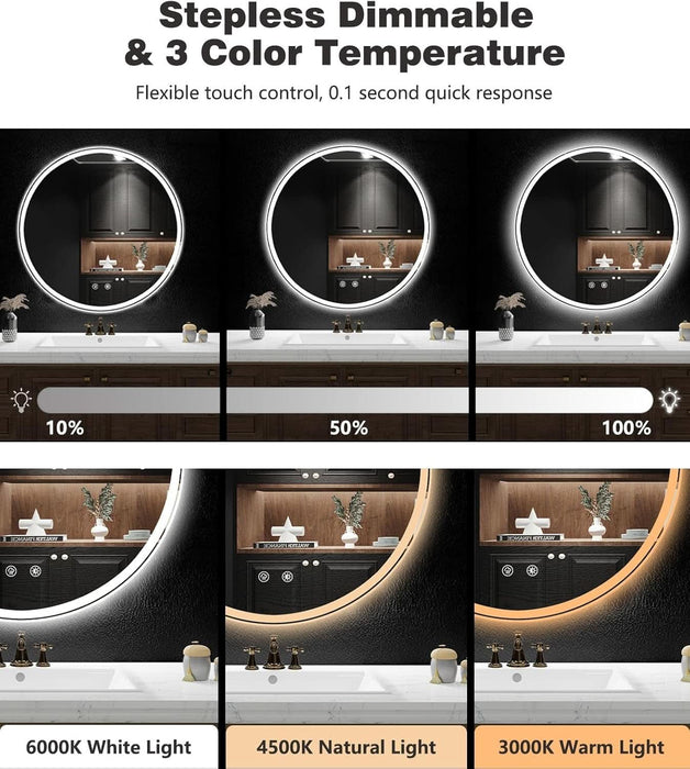 40 Inches LED Vanity Mirror Dimmable TemperedGlass