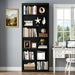 6-Tier Bookshelf, Tall Bookcase & Display Storage Shelves, Black