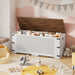 Spacious Storage Bench Toy Chest Walnut SafetyHinge