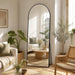 Arched Full Length Mirror 56"X21" Leaning Hanging Decor Black