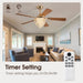 52" Crystal Chandelier Ceiling Fan with Lights - (Modern, Gold)