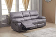 Microfiber Reclining Sofa Couch Set Living Room Set 8007 (Grey, Sofa)