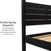 Isla Slatted Headboard Canopy Bedframe, King, Black