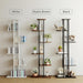 White 6-Tier Corner Bookshelf Slim 9.45x20.8x62.2In