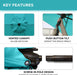 9Ft Outdoor Patio Umbrella W/ Push Button Tilt and Crank, 8 Ribs, Turquoise