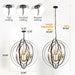 Black And Gold Chandelier Farmhouse Pendant Lighting