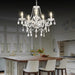 Plug In White Crystal Chandelier Pendant Illumination