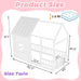 White Twin House Bed With LEDBookshelfIllumination