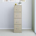 4-Drawer Vertical File Cabinet, Letter Size, Lockable, Putty