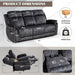Zero Gravity Power Recliner Sofa Couch – Electric Reclining Sofa with Drop down Table & Wireless Charging, 3 Seater Dual Reclining Couch with Adjustable Headrests for Living Room (Velvet, Grey)