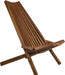 Wooden Folding Tamarack Chairs, FSC Certified Acacia Low Profile Adirondack Chairs, Wood Folding Chair for Outdoor, Patio, Porch, Pool, Backyard, Garden, Balcony and Deck - Chestnut - Single