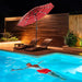 10Ft Solar Patio Umbrella with 32 LED Lights, Table Market Umbrella with Tilt Adjustment & Crank Lift, Outdoor Sun Shelter for Garden, Deck, Backyard, Pool and Beach