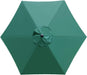 7.5' Patio Umbrella Outdoor Table Umbrella Tilt Crank Dark Green