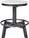 Torjin Industrial Adjustable Height Counter Barstool, 2 Count, White & Black