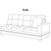 Semi PU Leather Sectional Sofa, L Shaped Couch,Sectional Sofa Set for Small Space Living Room, White(Without Ottoman)