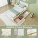 Twin Size Bed Frame with Storage Drawers