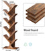 10 Tier Tree Book Shelf, Floor Standing Wood Bookshelf for Narrow Space, Storage Organizer Bookshelves for Books/Cds/Magazine, Bookcase with Shelves for Home Office, Living Room - Brown