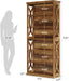 Rustic Brown Six Tier Freestanding Bookshelf Office