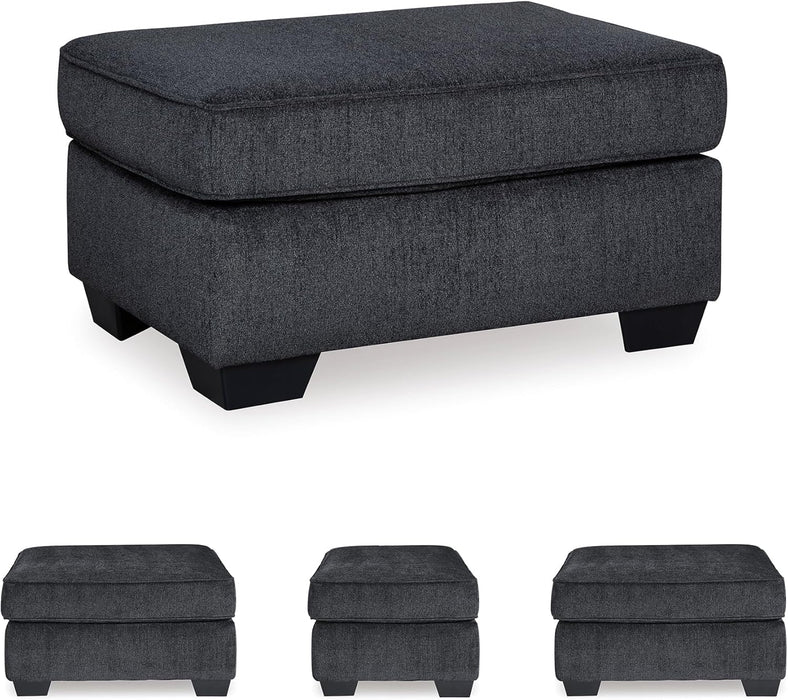 Altari Modern Rectangular Accent Ottoman, Dark Gray