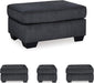 Altari Modern Rectangular Accent Ottoman, Dark Gray