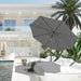10 Ft Outdoor Patio Umbrella W/Tilt and Crank, Gray